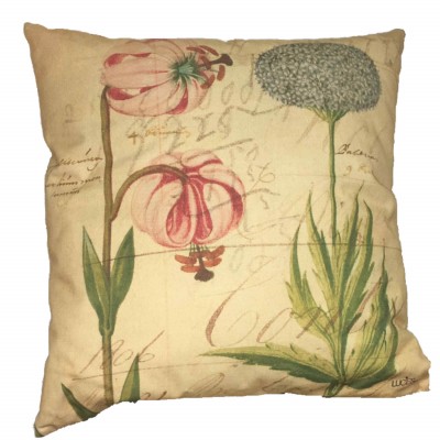  Pillow 100%  Cotton / Floral vintage l  /  Available Mid August 2018